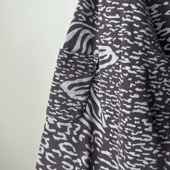 Fresh Produce 3/4 Sleeve Shirt Women 12F Animal Printed V Neck Cotton Top XL - Picture 5 of 9